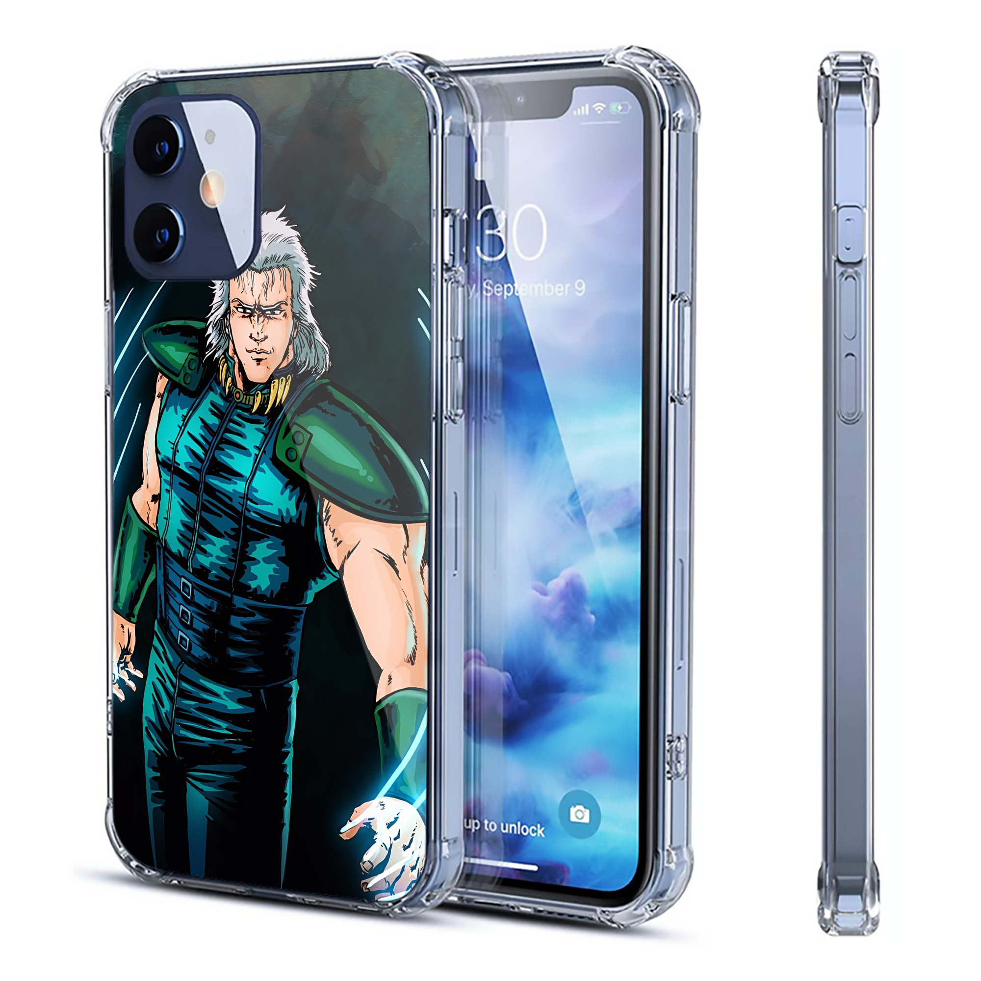 （画像用） 北斗の拳 Fist of the North Star 【iPhone 12シリーズ対応】透明スマホケース（クリアソフトケース）
